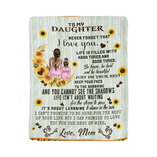 To My Daughter- Be Brave and Bold-Sherpa Fleece Blanket
