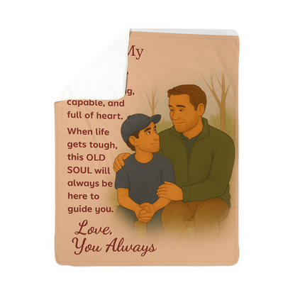 To My Son- When Life Gets -Sherpa Fleece Blanket