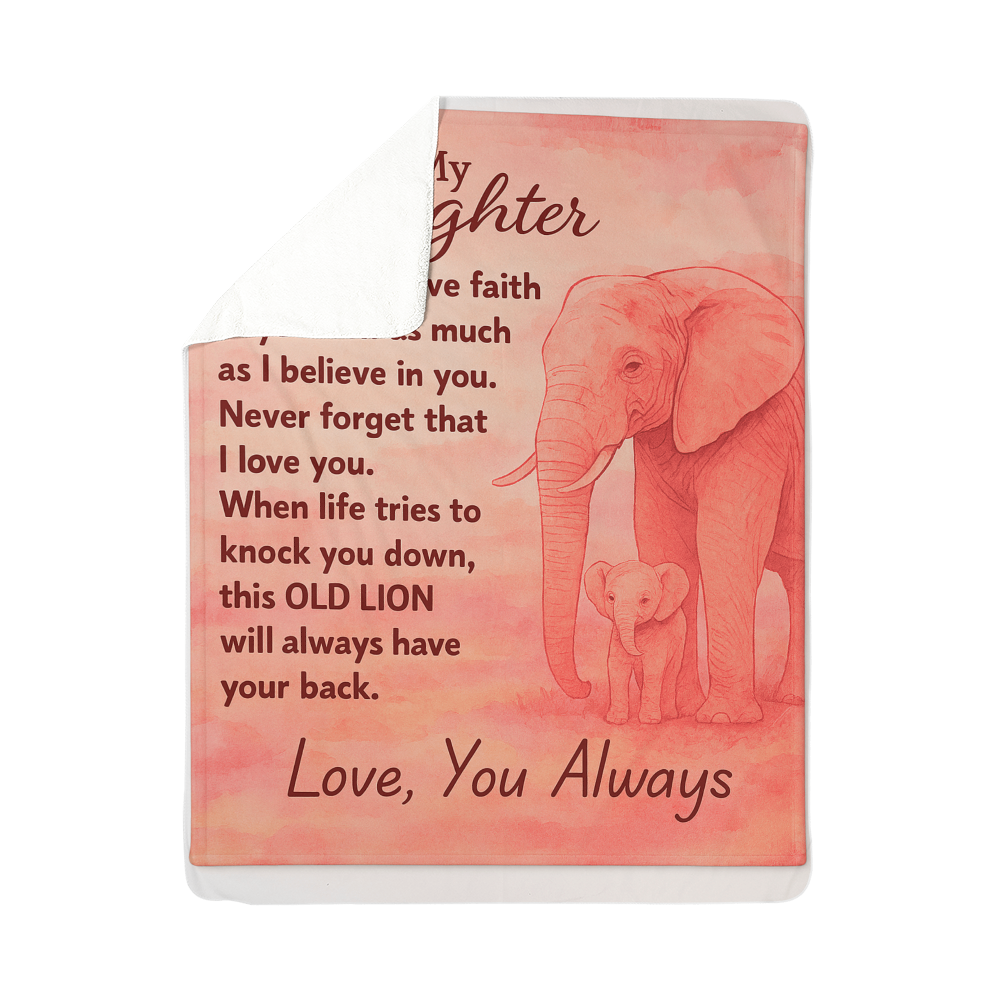 To Daughter- I Hope you have Faith-Sherpa Fleece Blanket