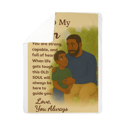 To My Son-When Life Gets Tough-Sherpa Fleece Blanket