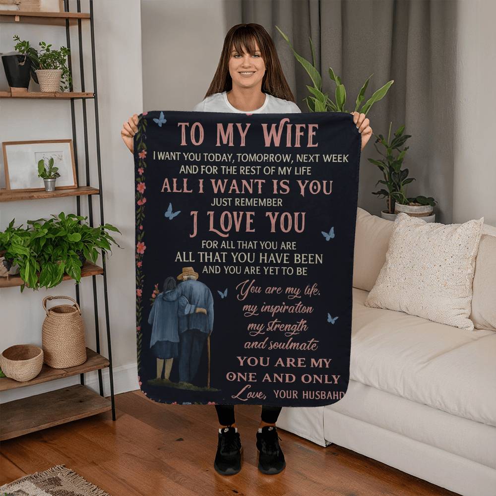 To My Wife- You are My one and Only for all that You are -Sherpa Fleece Blanket Gifting Collection