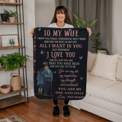 To My Wife- You are My one and Only for all that You are -Sherpa Fleece Blanket Gifting Collection