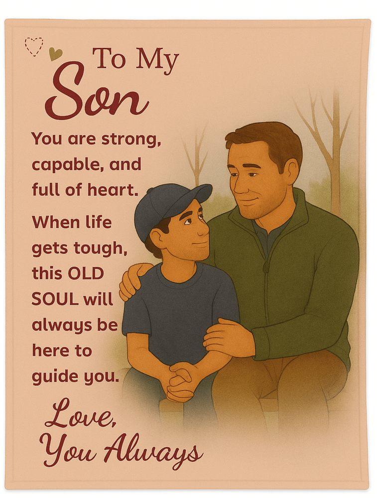 To My Son- When Life Gets -Sherpa Fleece Blanket