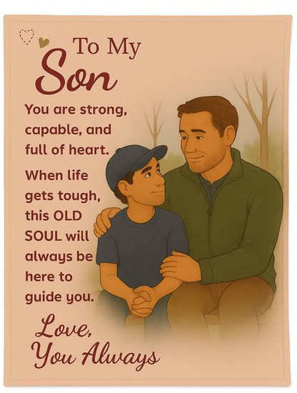To My Son- When Life Gets -Sherpa Fleece Blanket