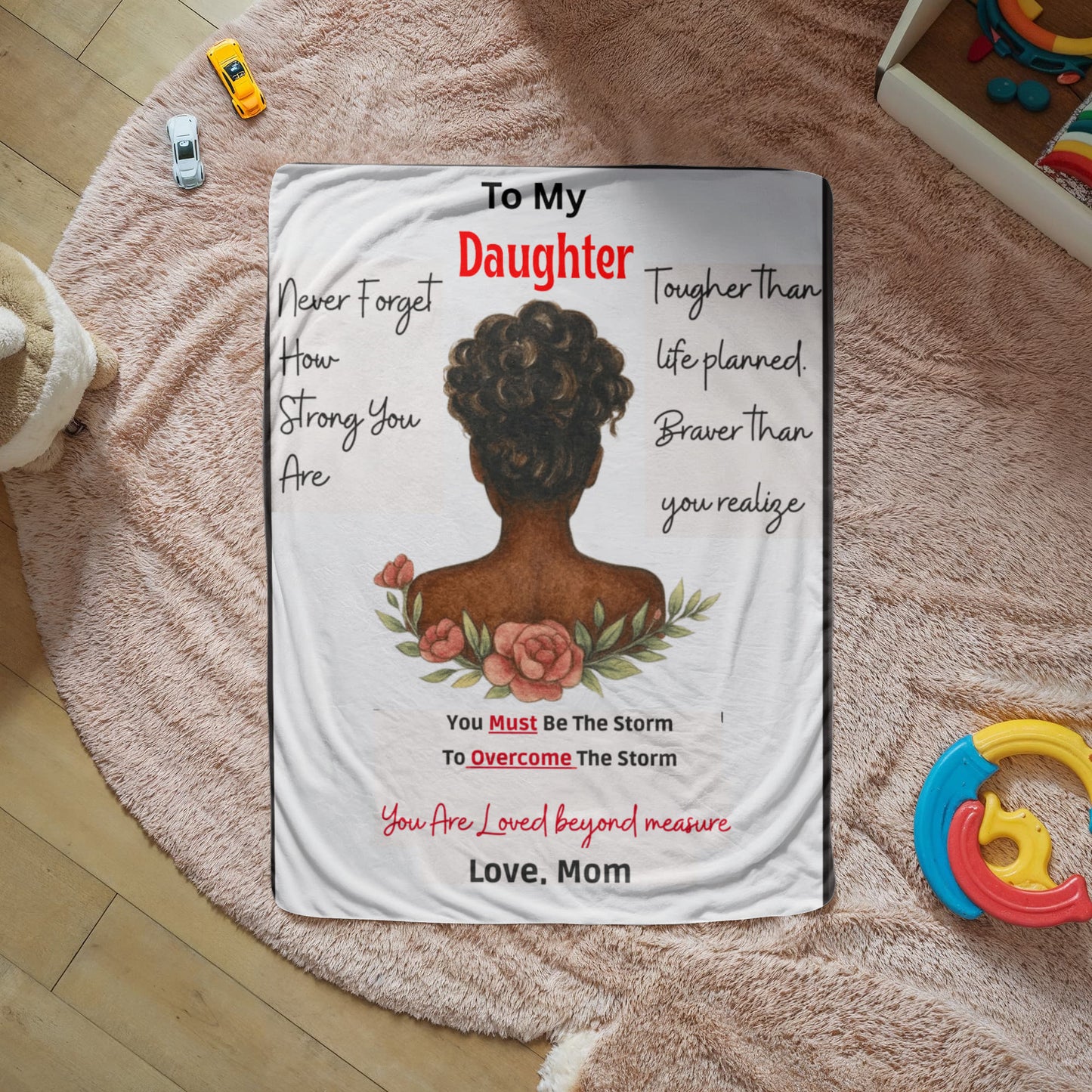 To My Daughter - "You Are Loved Beyond Measures" - Sherpa Fleece Blanket