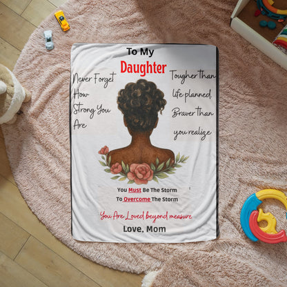 To My Daughter - "You Are Loved Beyond Measures" - Sherpa Fleece Blanket