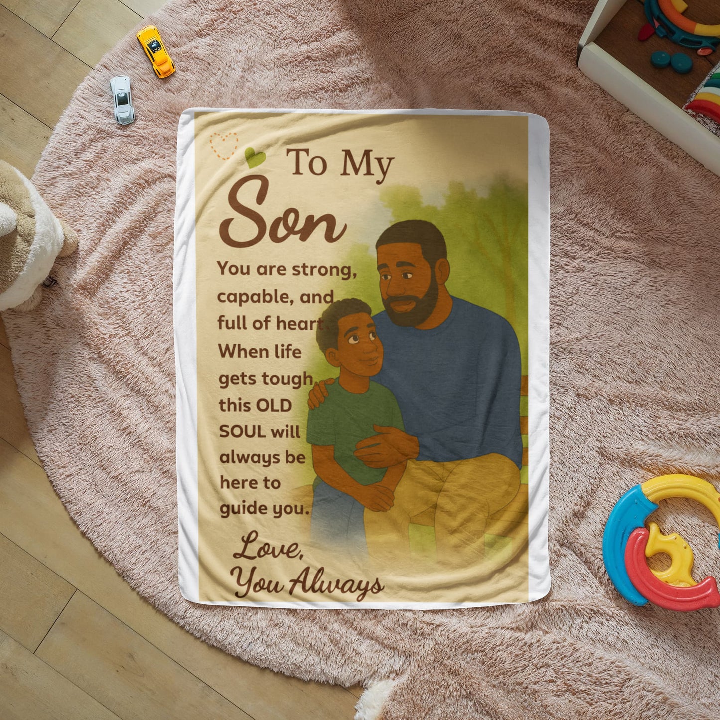 To My Son-When Life Gets Tough-Sherpa Fleece Blanket