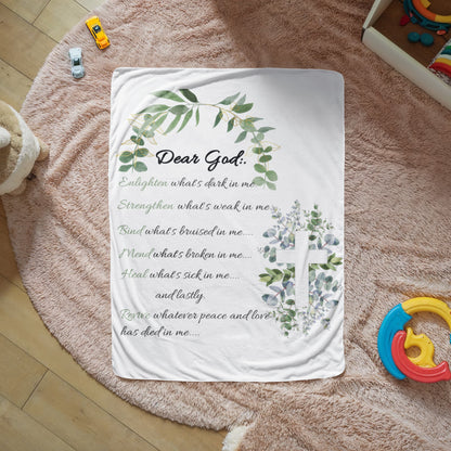 Dear God -  "Strengthen Whats Weak" - Sherpa Fleece Blanket