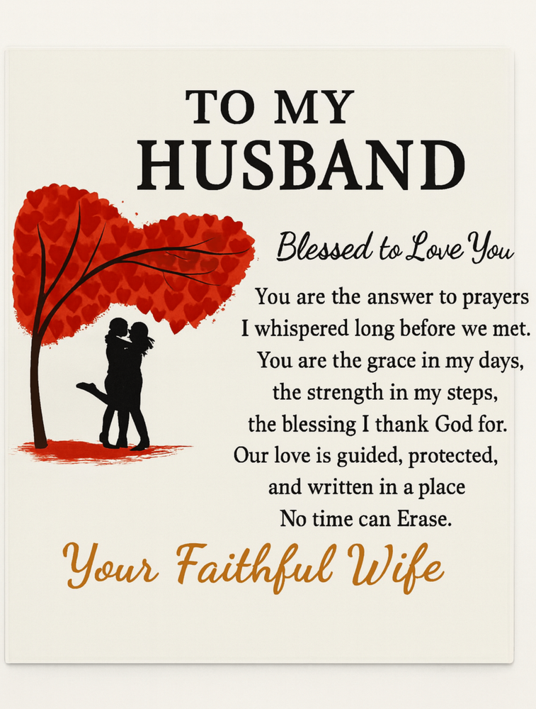 To My Husband-Your Faithfulness-Sherpa Fleece Blanket!