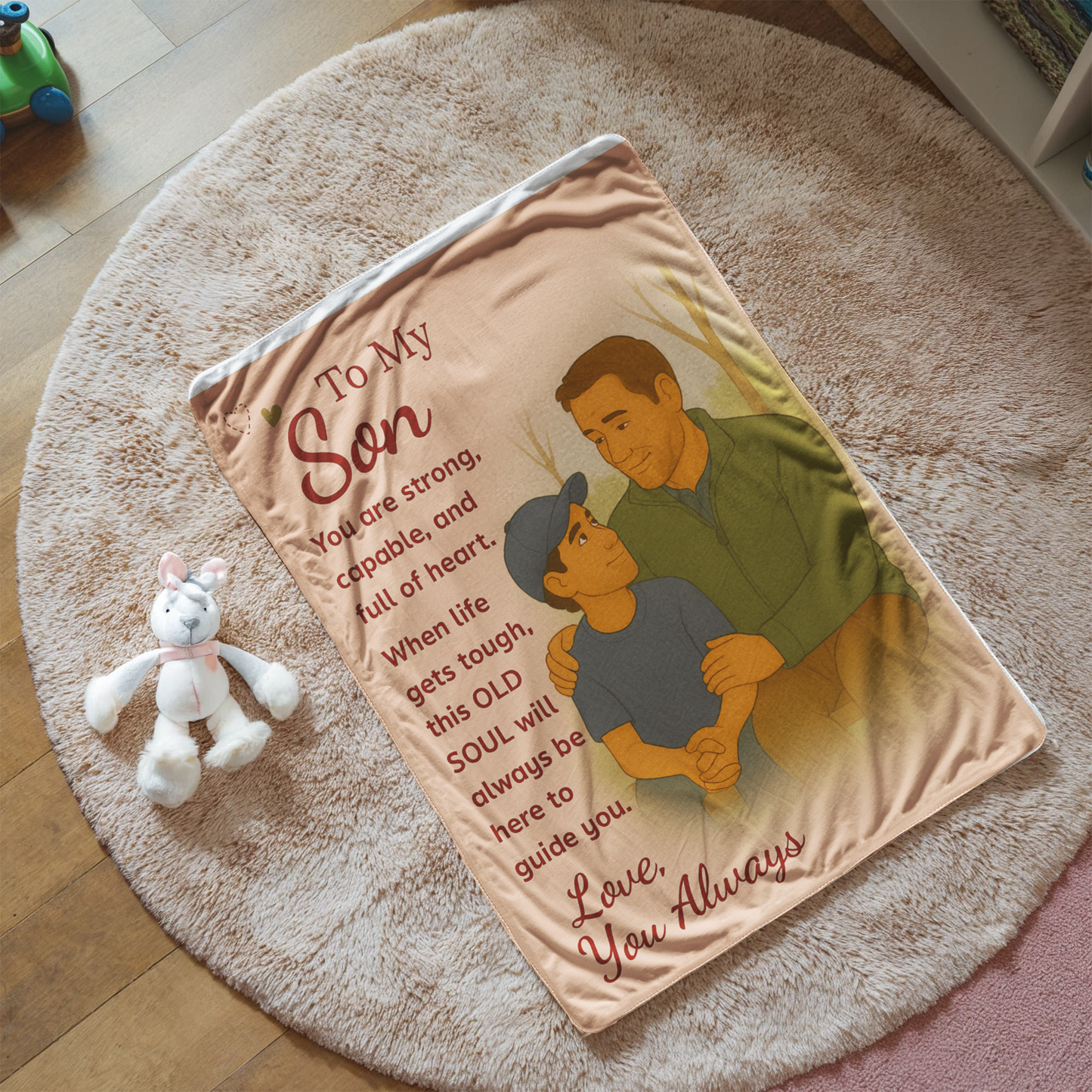 To My Son- When Life Gets -Sherpa Fleece Blanket