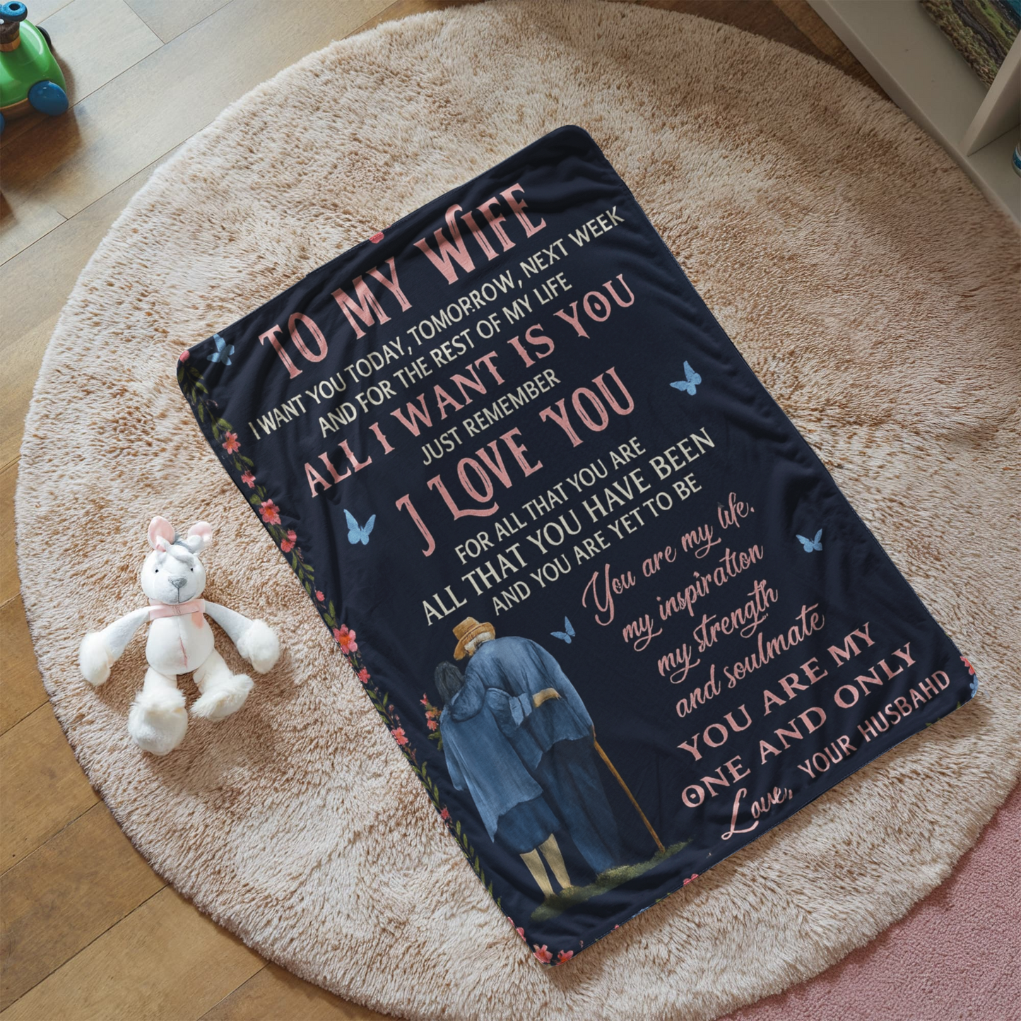 To My Wife- You are My one and Only for all that You are -Sherpa Fleece Blanket Gifting Collection