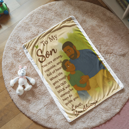 To My Son-When Life Gets Tough-Sherpa Fleece Blanket