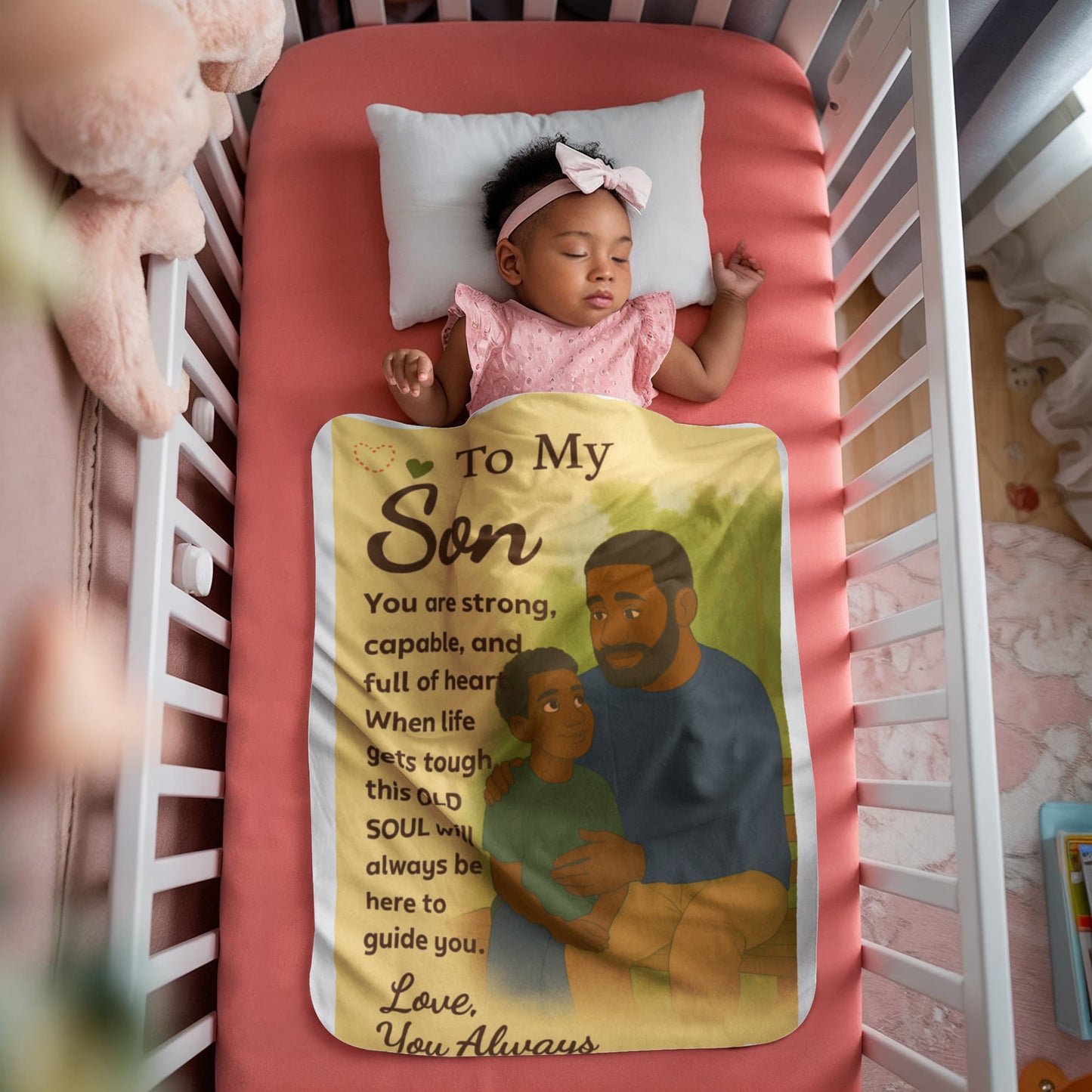 To My Son-When Life Gets Tough-Sherpa Fleece Blanket