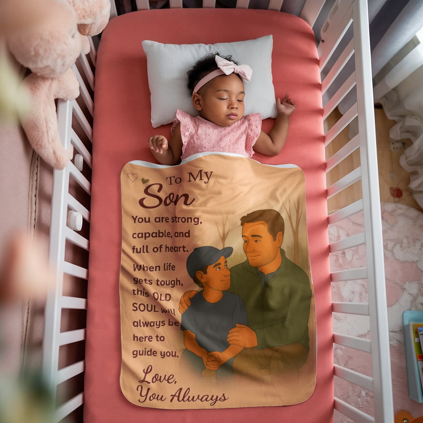 To My Son- When Life Gets -Sherpa Fleece Blanket