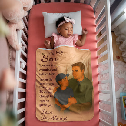 To My Son- When Life Gets -Sherpa Fleece Blanket