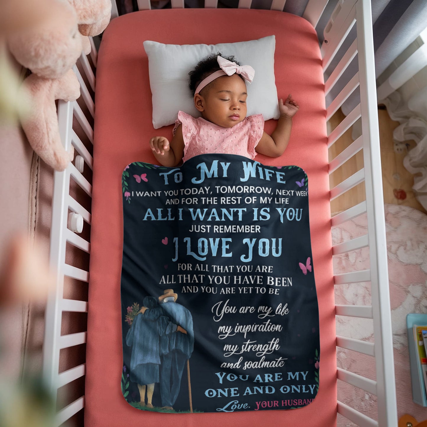 To My Wife-I Want You Today Tomorrow Next-Sherpa Fleece Blanket