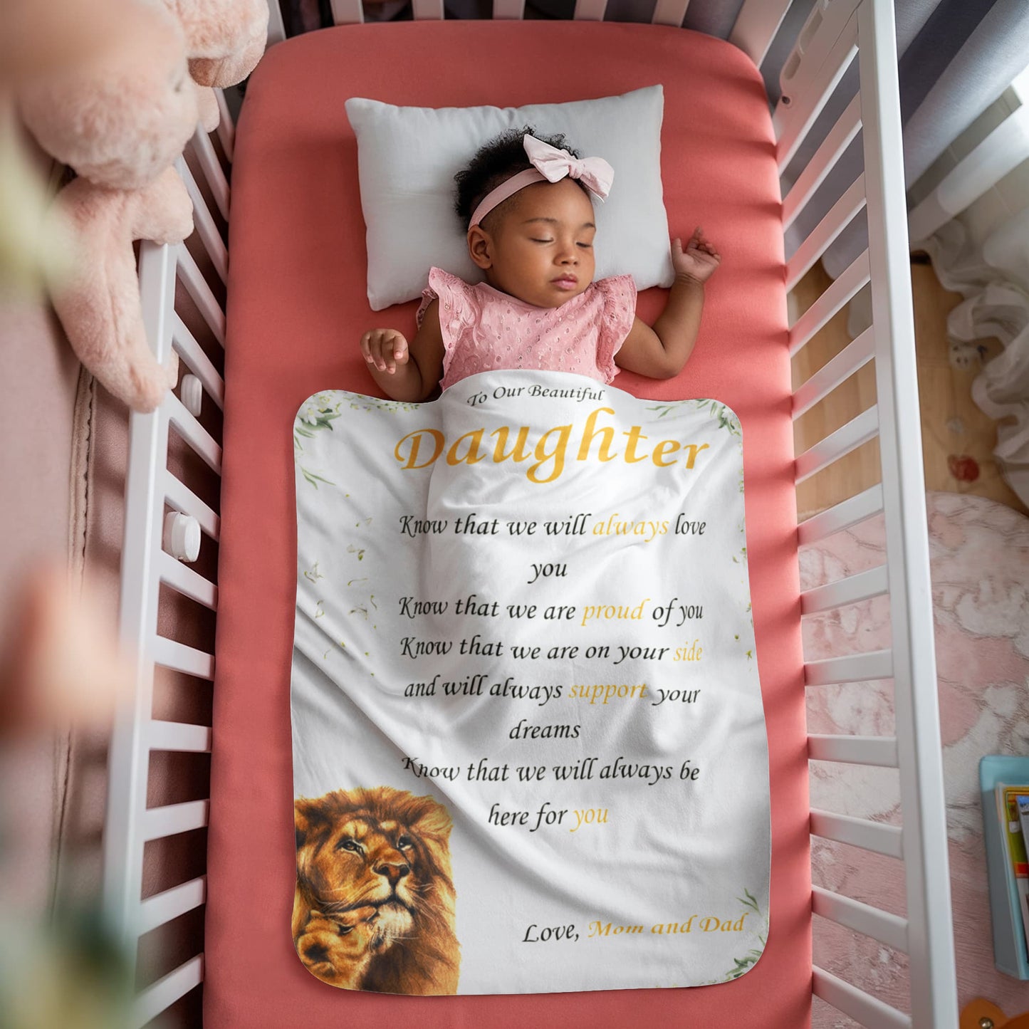 To Our Beautiful Daughter - "Know That We ..." Sherpa Fleece Blanket