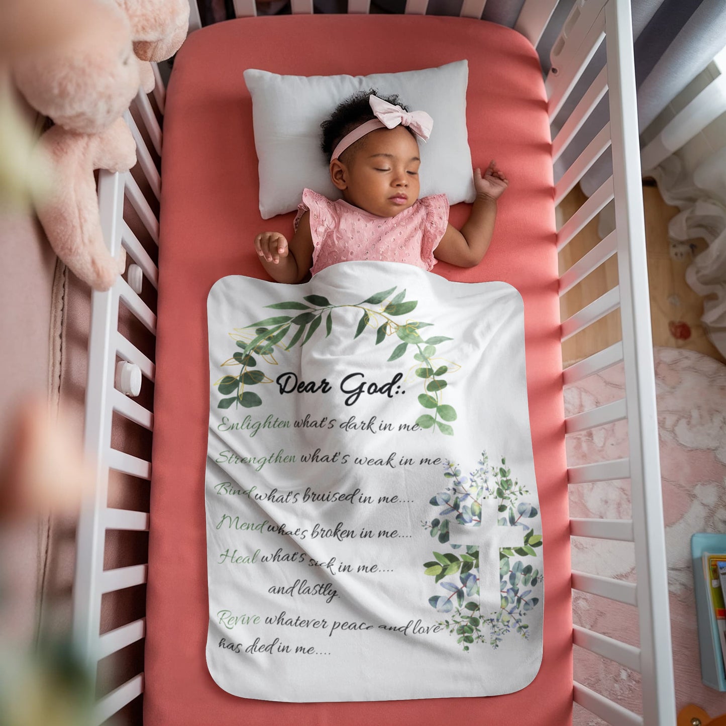 Dear God -  "Strengthen Whats Weak" - Sherpa Fleece Blanket