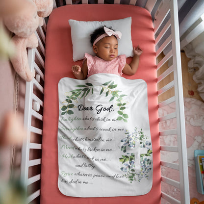 Dear God -  "Strengthen Whats Weak" - Sherpa Fleece Blanket