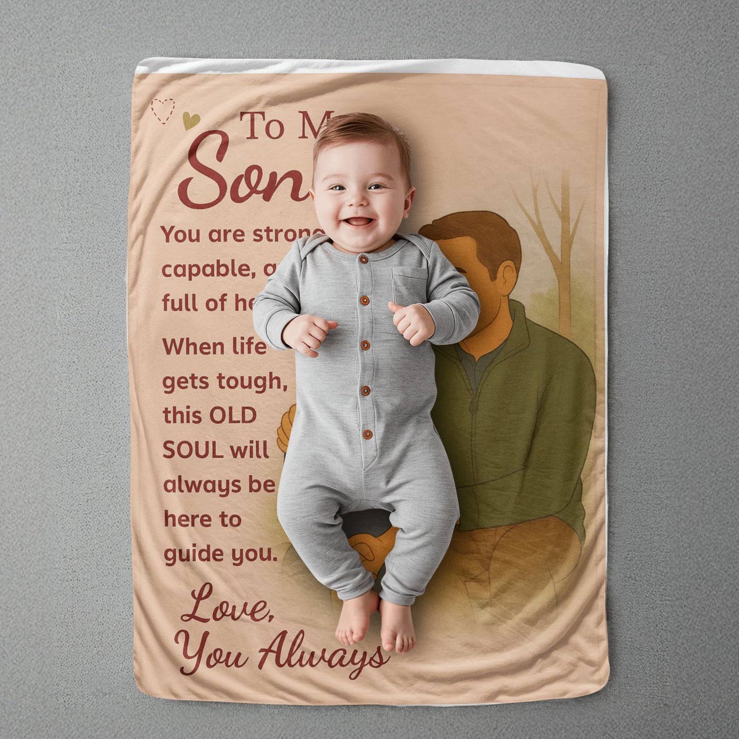 To My Son- When Life Gets -Sherpa Fleece Blanket