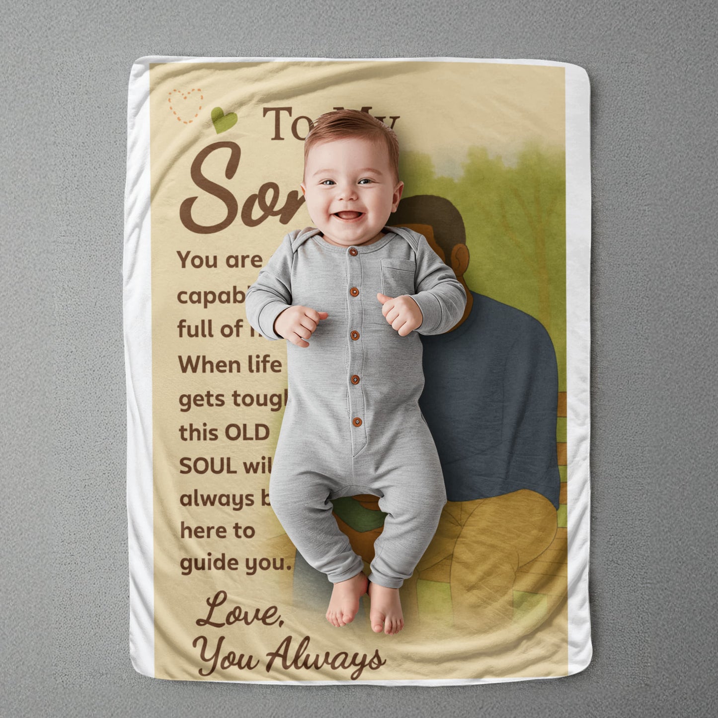 To My Son-When Life Gets Tough-Sherpa Fleece Blanket