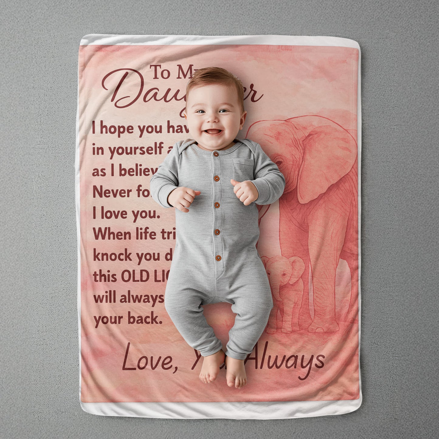 To Daughter- I Hope you have Faith-Sherpa Fleece Blanket