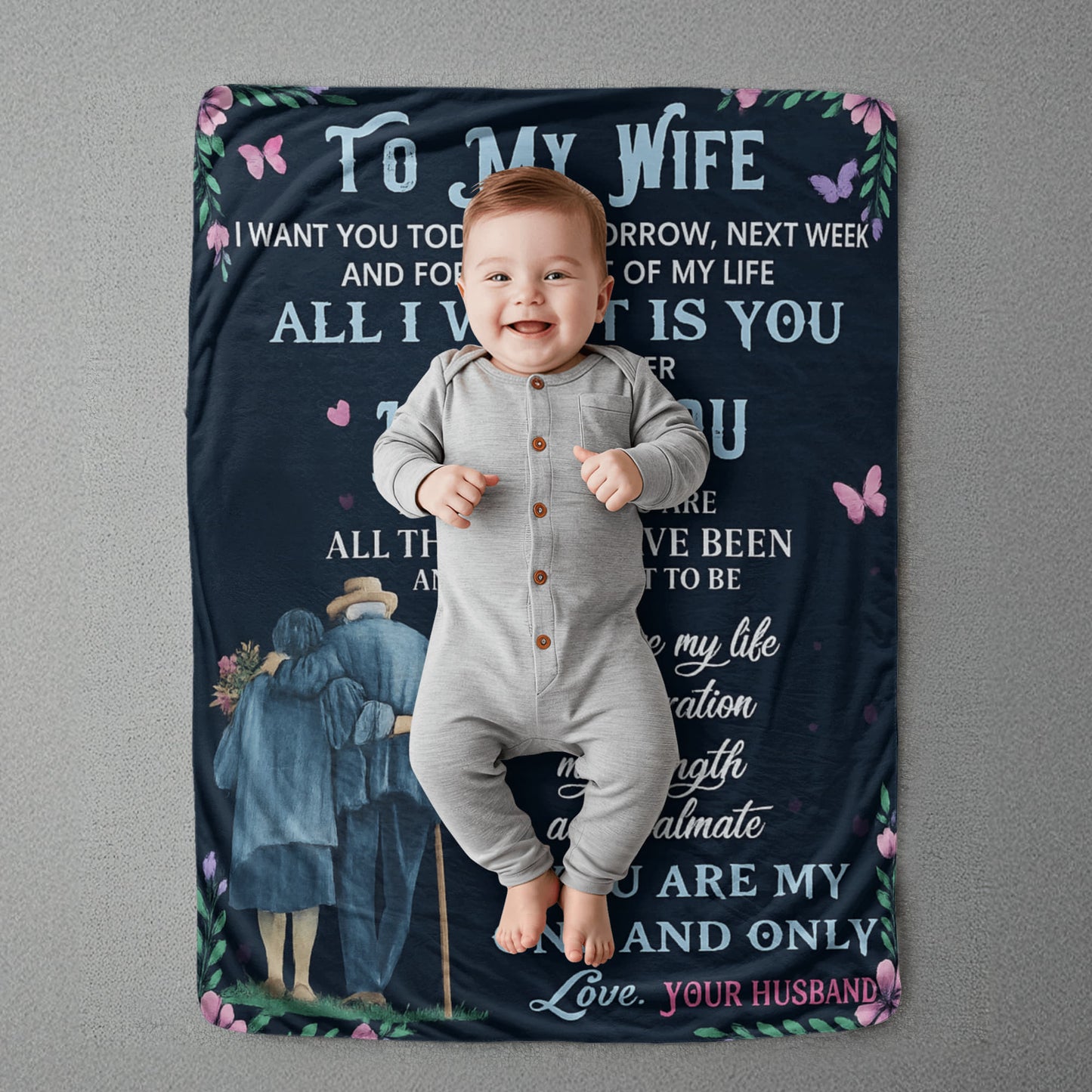 To My Wife-I Want You Today Tomorrow Next-Sherpa Fleece Blanket