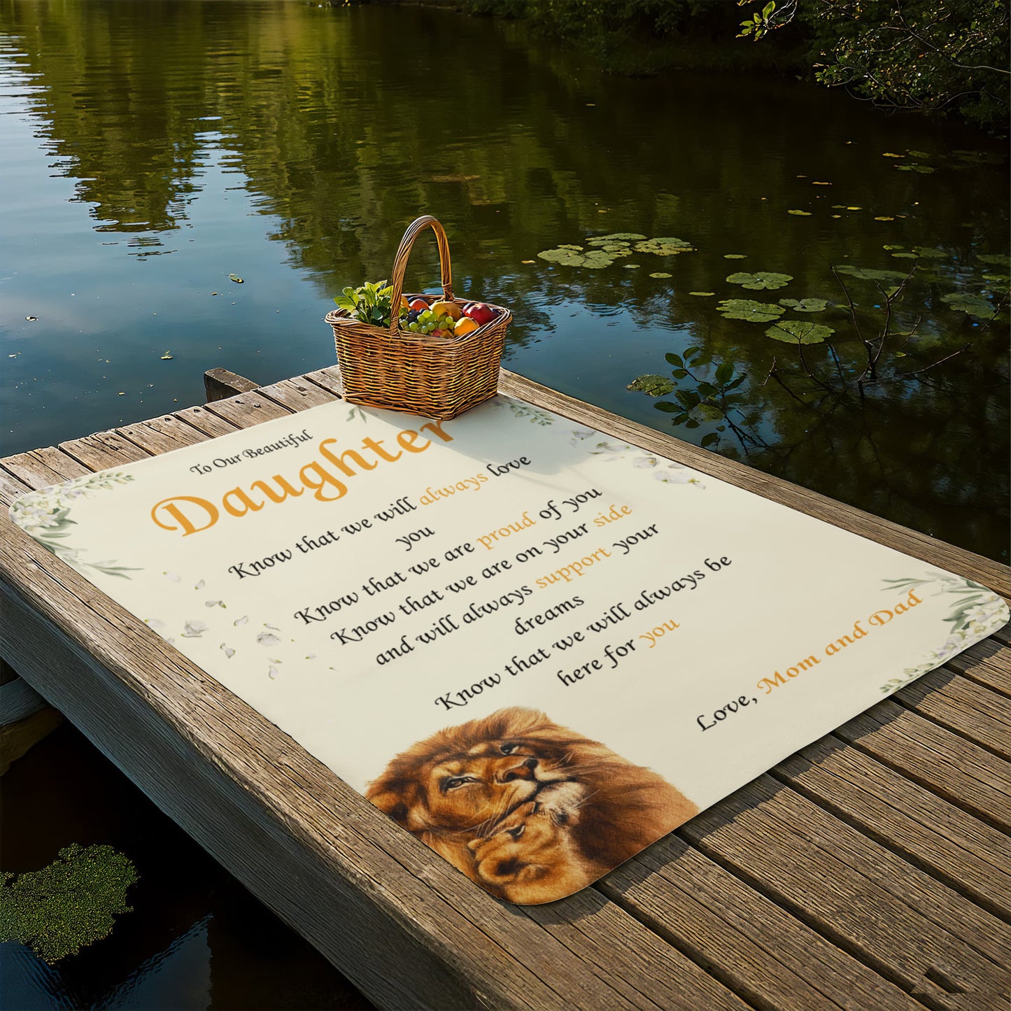 To Our Beautiful Daughter - "Know That We ..." Sherpa Fleece Blanket