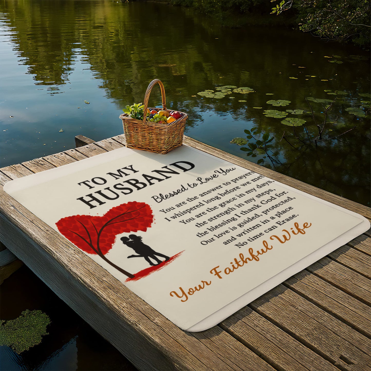 To My Husband-Your Faithfulness-Sherpa Fleece Blanket!