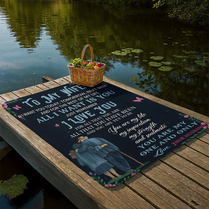 To My Wife-I Want You Today Tomorrow Next-Sherpa Fleece Blanket