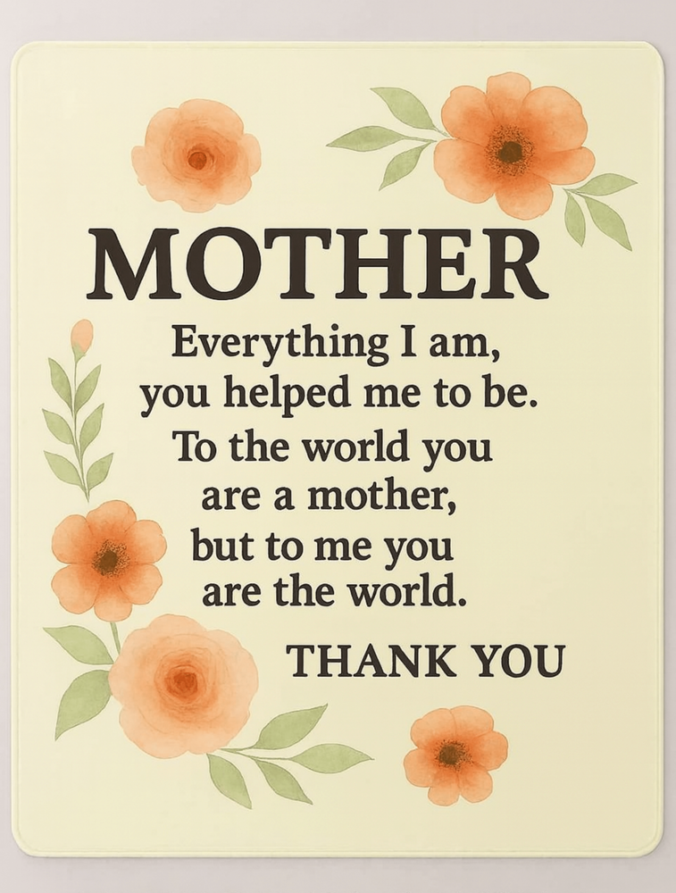 To My Mother-Everything I am You -Sherpa Fleece Blanket- Small & large