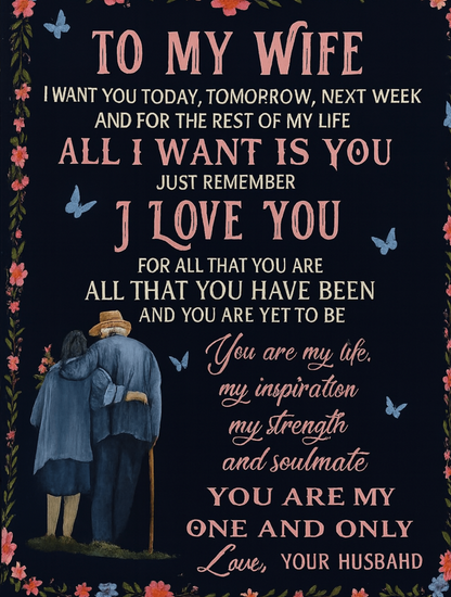 To My Wife- You are My one and Only for all that You are -Sherpa Fleece Blanket Gifting Collection