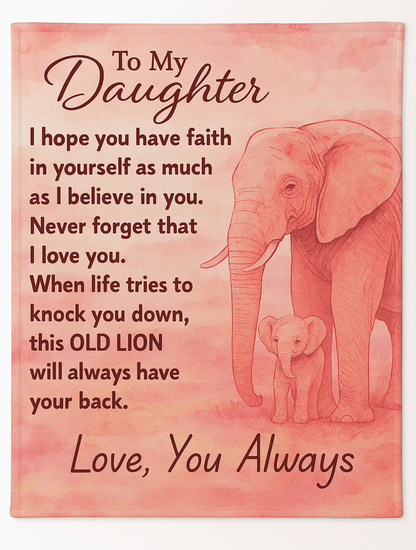To Daughter- I Hope you have Faith-Sherpa Fleece Blanket