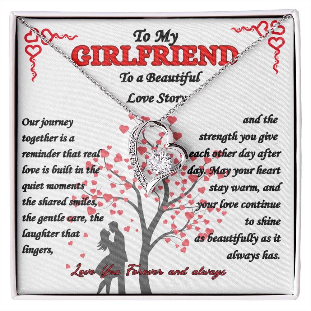 To My Girlfriend - "Beautiful Love Story"  Forever Love Necklace