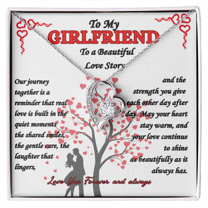 To My Girlfriend - "Beautiful Love Story"  Forever Love Necklace