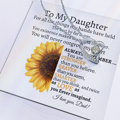 To My Daughter Forever Love Necklace Kmcgann Collection | Dad to Daughter