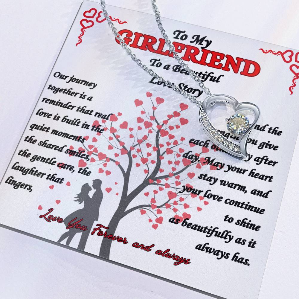 To My Girlfriend - "Beautiful Love Story"  Forever Love Necklace
