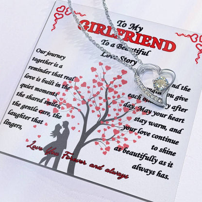 To My Girlfriend - "Beautiful Love Story"  Forever Love Necklace