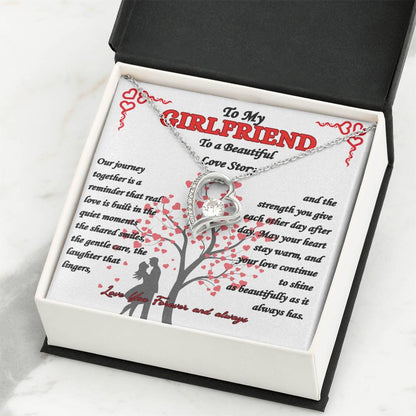 To My Girlfriend - "Beautiful Love Story"  Forever Love Necklace