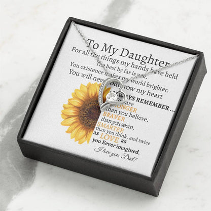 To My Daughter Forever Love Necklace Kmcgann Collection | Dad to Daughter
