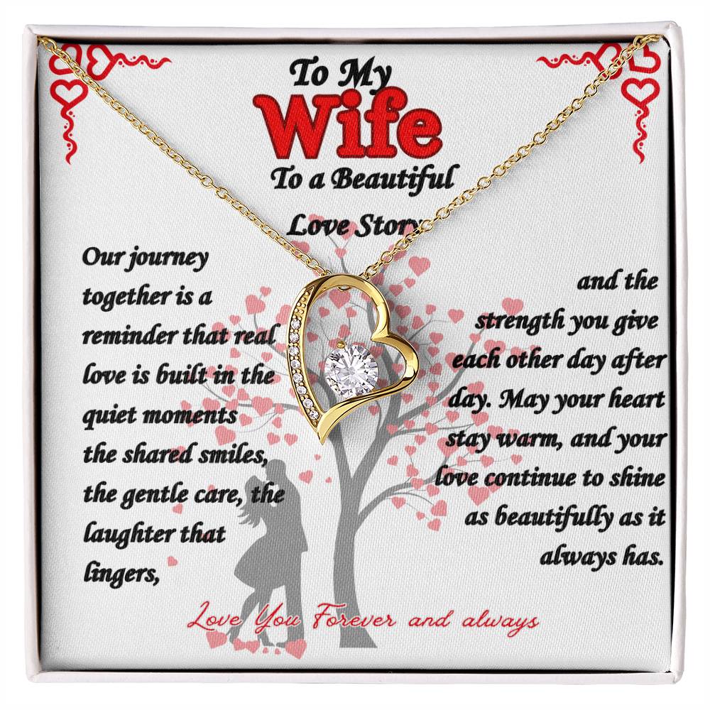 To My Wife -  "Beautiful Love Story"  Forever Love Necklace