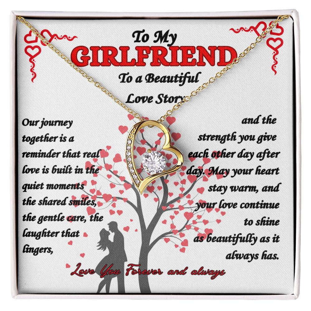 To My Girlfriend - "Beautiful Love Story"  Forever Love Necklace