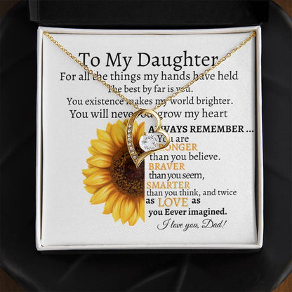 To My Daughter Forever Love Necklace Kmcgann Collection | Dad to Daughter