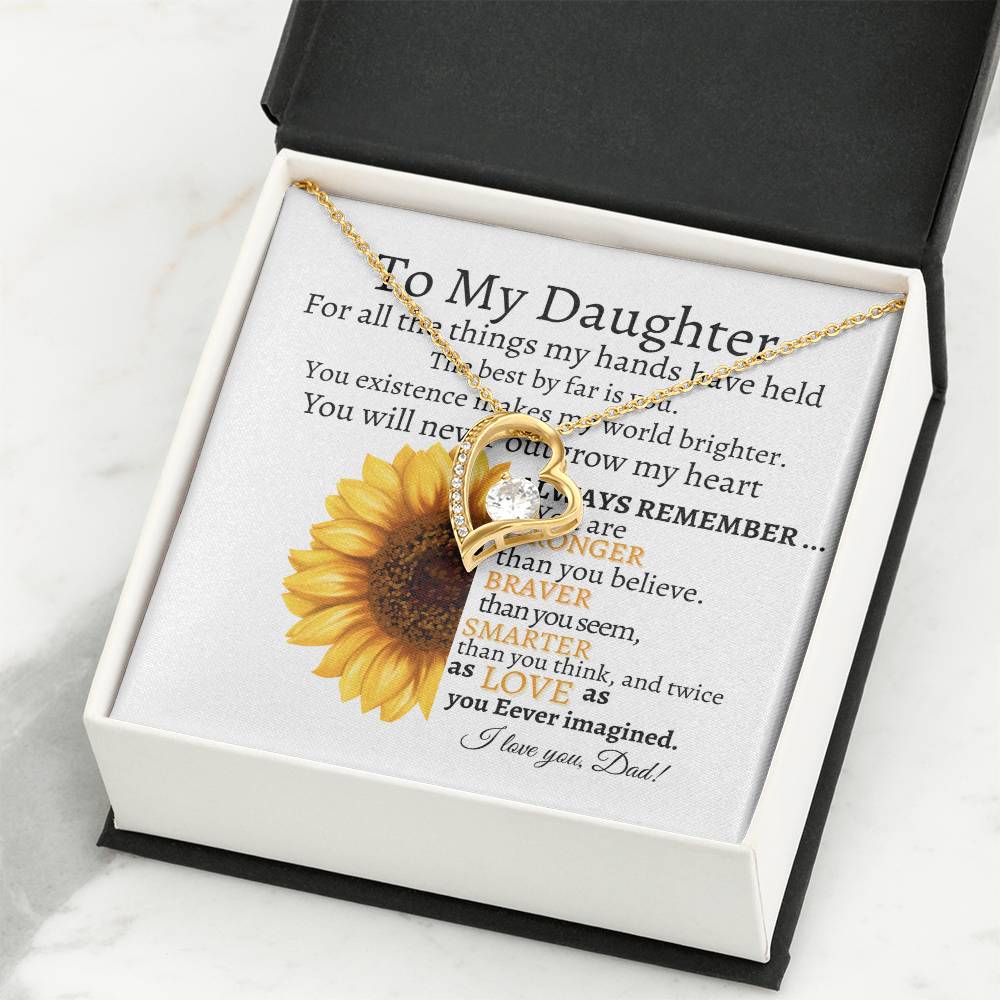 To My Daughter Forever Love Necklace Kmcgann Collection | Dad to Daughter