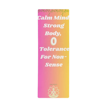 ZenSpirit- "Zero Tolerance"   – Non‑Slip Funny Yoga Fitness Mat