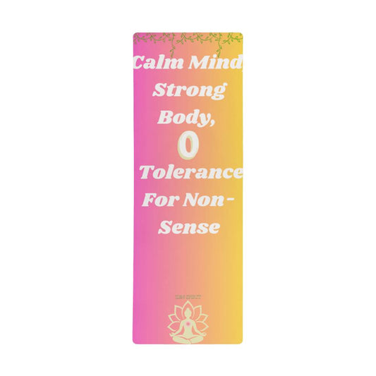 ZenSpirit- "Zero Tolerance"   – Non‑Slip Funny Yoga Fitness Mat