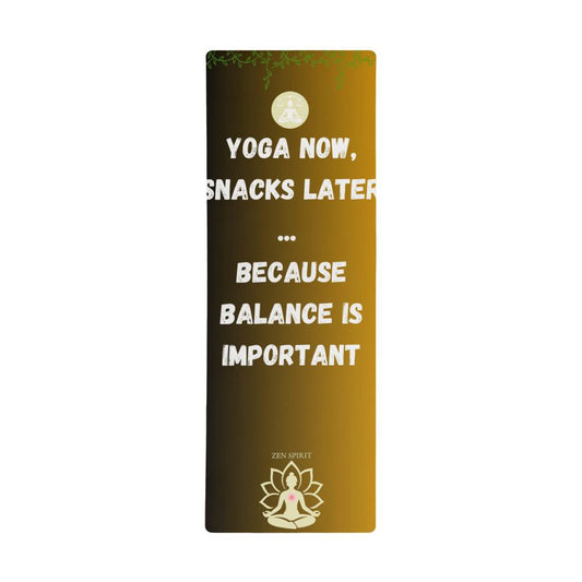 ZenSpirit- "Balance Is Important"   – Non‑Slip Funny Yoga Fitness Mat