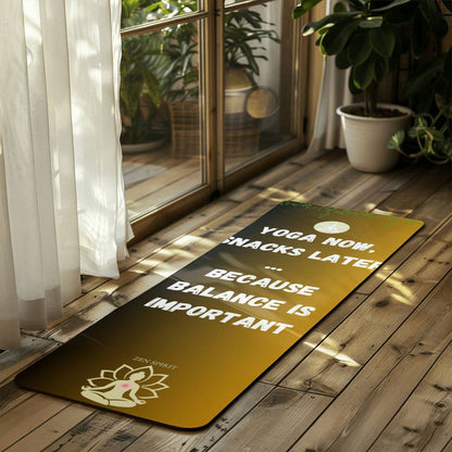 ZenSpirit- "Balance Is Important"   – Non‑Slip Funny Yoga Fitness Mat