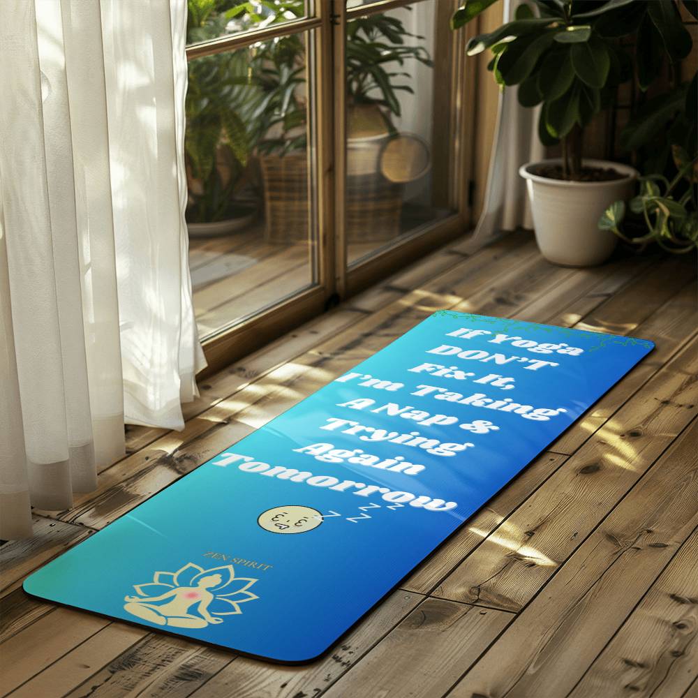 ZenSpirit- "Taking A Nap"   – Non‑Slip Funny Yoga Fitness Mat
