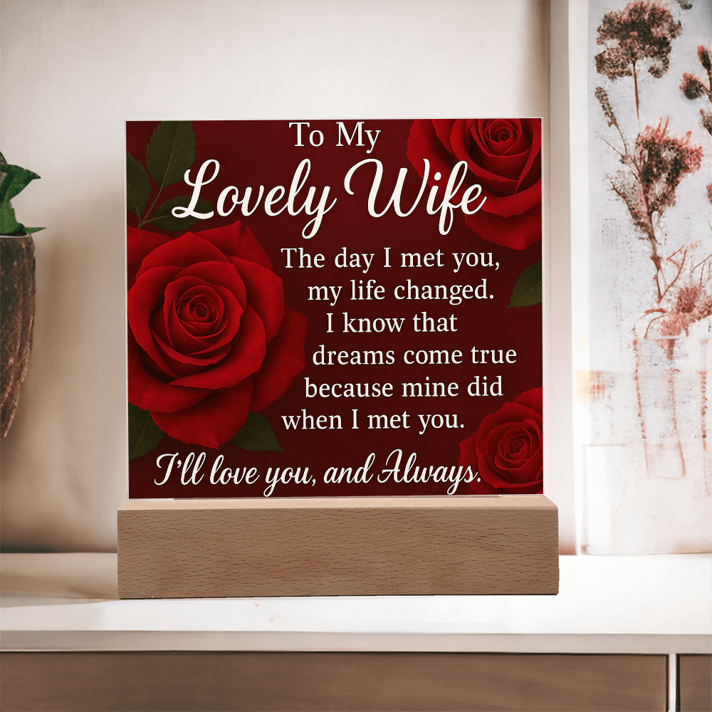 Wife Edition- Love Story in Every Line-Acrylic Plaque